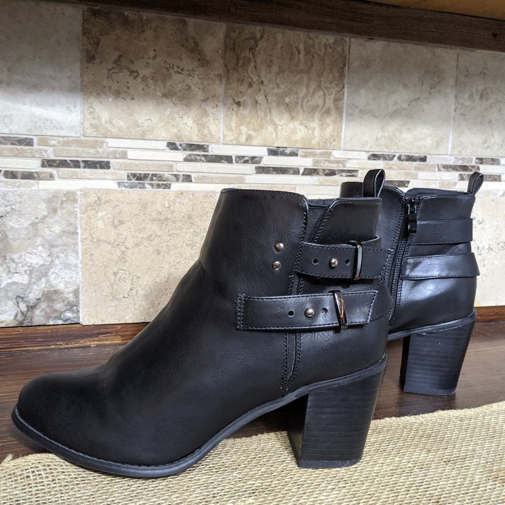 TORRID Ankle Boots Size 11W Black Buckle